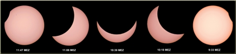 Verlauf der partiellen Sonnenfinsternis in Kirchhain Verlauf der partiellen Sonnenfinsternis in Kirchhain